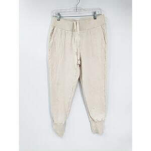 Varley Relaxed Cream Tapered Lounge Jogger Sweatpants Size Medium